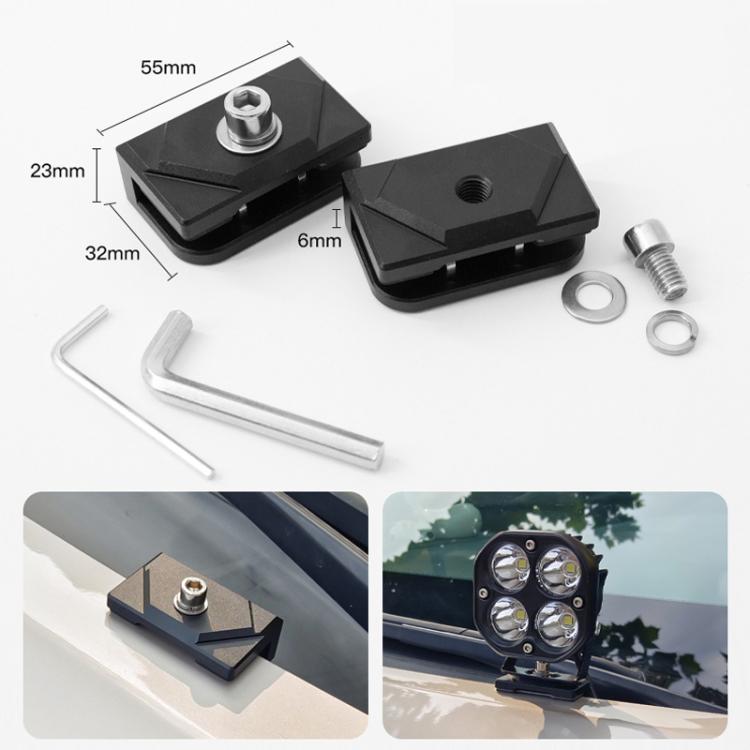 For Trucks SUVs Car Adjustable Aluminum Pillar Cover LED Work Light Pod Mounting Bracket Kit