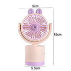 Cartoon Rabbit Desktop Fan USB Charging Handheld Fan Up And Down Adjustable Wind Direction — view 5
