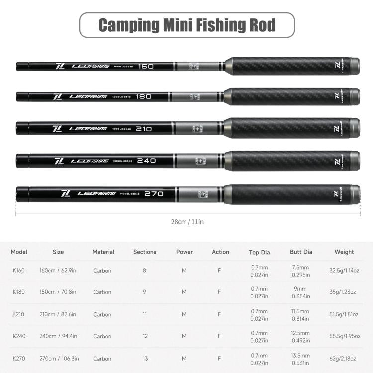 K-Series Micro Objects Mini Rods Portable Pocket Fishing Rods
