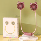 Outdoor Folding Mini Neck Fan Portable USB Rechargeable Summer Gift Fan — view 5