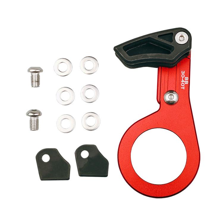 Bicycle Front Derailleur Single-Plate Positive Negative Tooth Chain Guide — BB Center Shaft Model Black