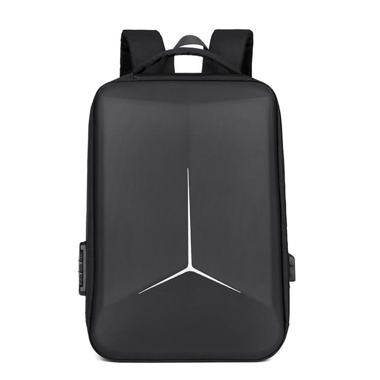 17.3-18 Inch Hard Shell Laptop Backpack with USB+Type-C Charging Ports Unisex Anti-Theft Business Travel Bag — Black