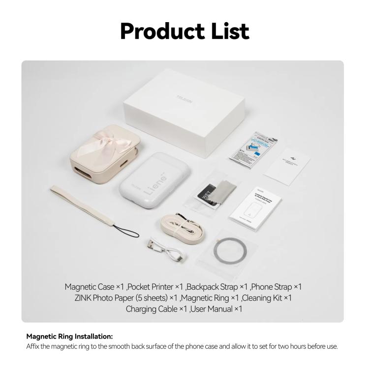 TELESIN Portable Instant Photo Printer With Magnetic Bag & Self-Adhesive Photo Paper For Travel & Memories — view 12
