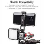 XILETU XDS-15 Multi-head Cold Shoe Mount Adapter for Camera Flash, Microphone, LED Light — view 4
