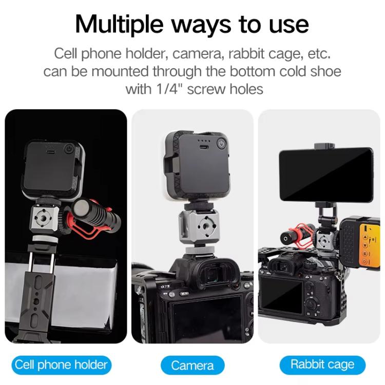 XILETU XDS-15 Multi-head Cold Shoe Mount Adapter for Camera Flash, Microphone, LED Light — view 6