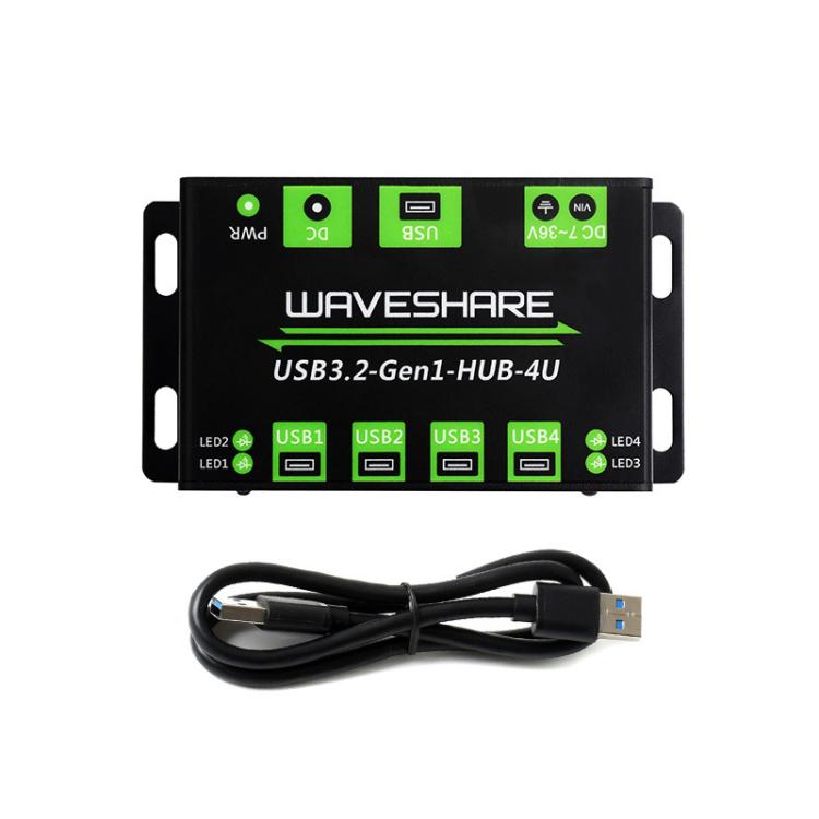 4 Way USB 3.2 Hub 1 To 4 Metal Case Extender
