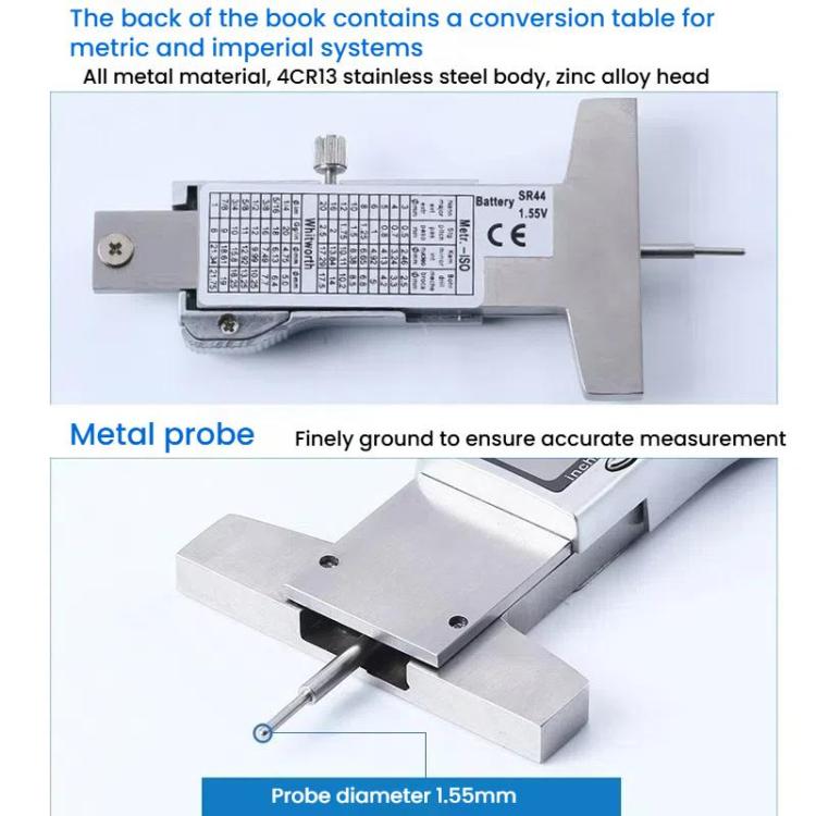 Syntek Electronic Digital Display Tire Tread Depth Caliper 0-25mm Measuring Tread Depth Gauge