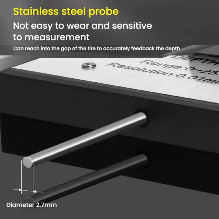 Syntek Digital Depth Ruler 0-25mm Electronic Tire Tread Measuring Ruler
