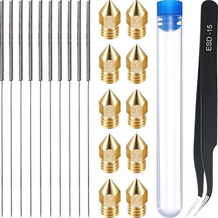 3D Printer Nozzle Cleaning Kit MK8 Nozzle 0.4mm Stainless Steel Cleaning Needle