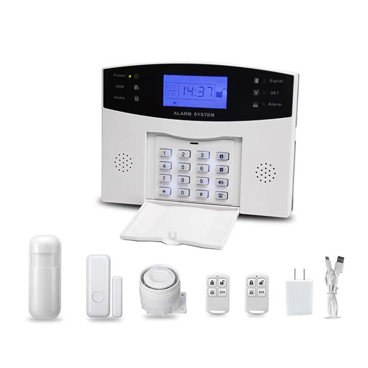 WiFi + 2G/GSM Smart Security Alarm System Kit Tuya-Compatible with 2.7-inch Display, PIR Motion Sensor & Door/Window Contact — US Plug