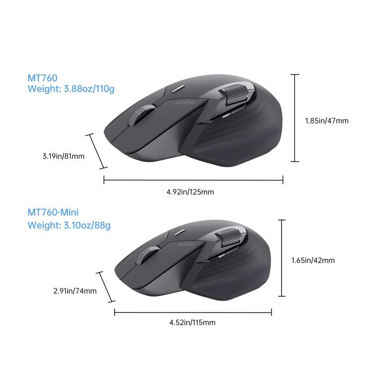 Rapoo Wireless Triple Mode Mice Ergonomic Desktop Laptop Business Office Mouse — view 8