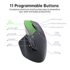 Rapoo Wireless Triple Mode Mice Ergonomic Desktop Laptop Business Office Mouse — view 9