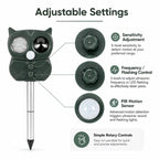 Five-Speed Tuning + Voice-Activated Ultrasonic Solar-Powered Animal Repeller — view 6