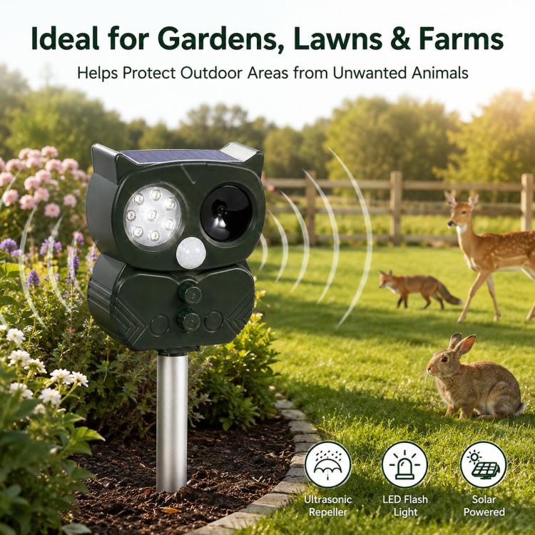 Five-Speed Tuning + Voice-Activated Ultrasonic Solar-Powered Animal Repeller — view 9