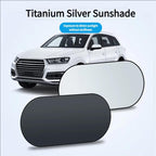 Titanium Silver Car Rear Window Sunshade Heat Insulating Shield with Suction Cup Mounted