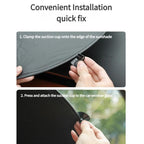 Titanium Silver Car Rear Window Sunshade Heat Insulating Shield with Suction Cup Mounted