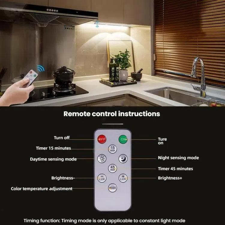 Rechargeable Motion Sensor Light Bar Cabinet Wardrobe Lamp With Remote Control — view 13