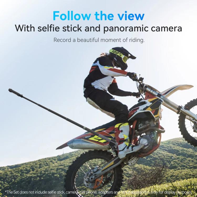 TELESIN Camera Double Clip Crab Clamp 360 Rotating Motorcycle Bicycle Handlebar Mount — view 3