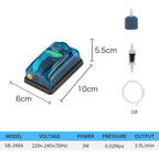 220-240V Transparent Ultra-Quiet Aquarium Air Pump — SOBO SB-248A 3W Single-hole