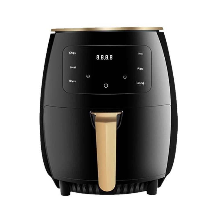 6L 1400W Air Fryer Household Large Capacity French Fry Maker Multifunctional Electric Fryer — Black EU Plug