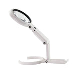 90mm 10X Foldable Handheld Magnifying Glass With 8 LED Lights — view 3