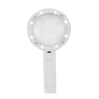 90mm 10X Foldable Handheld Magnifying Glass With 8 LED Lights — view 4