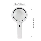 90mm 10X Foldable Handheld Magnifying Glass With 8 LED Lights — view 6