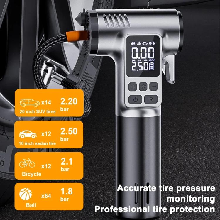 Car Air Pump With Window Breaker Cutting Tool Electric Portable Air Pump