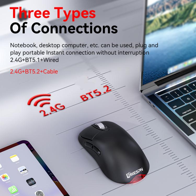 Tri-Mode Wireless Gaming Mouse 24000 DPI, 6 RGB Lighting Modes, Rechargeable, Macro Programmable — view 8