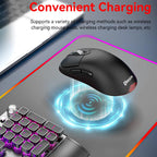 Tri-Mode Wireless Gaming Mouse 24000 DPI, 6 RGB Lighting Modes, Rechargeable, Macro Programmable — view 9