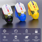 MKESPN Wired + 2.4G Dual Mode Gaming Mouse 10000 DPI Type-C Fast Charging RGB Light, Programmable Macros Mouse — view 5