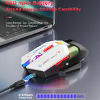 MKESPN Wired + 2.4G Dual Mode Gaming Mouse 10000 DPI Type-C Fast Charging RGB Light, Programmable Macros Mouse — view 8