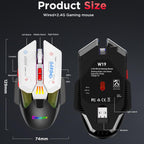 MKESPN Wired + 2.4G Dual Mode Gaming Mouse 10000 DPI Type-C Fast Charging RGB Light, Programmable Macros Mouse — view 12