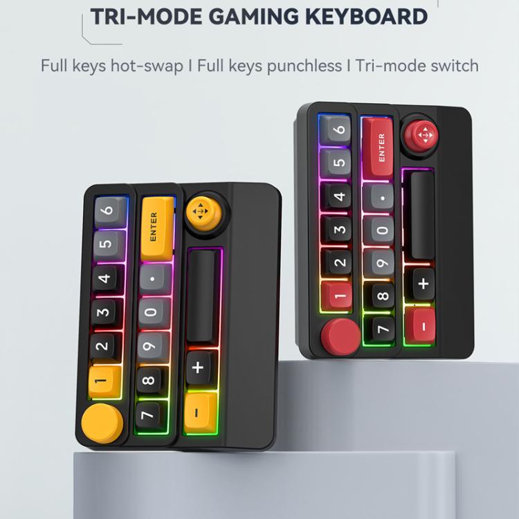 15-Key Wireless Tri-Mode Mechanical Gaming Keyboard Hot-Swappable, RGB Backlit, Macro Programmable