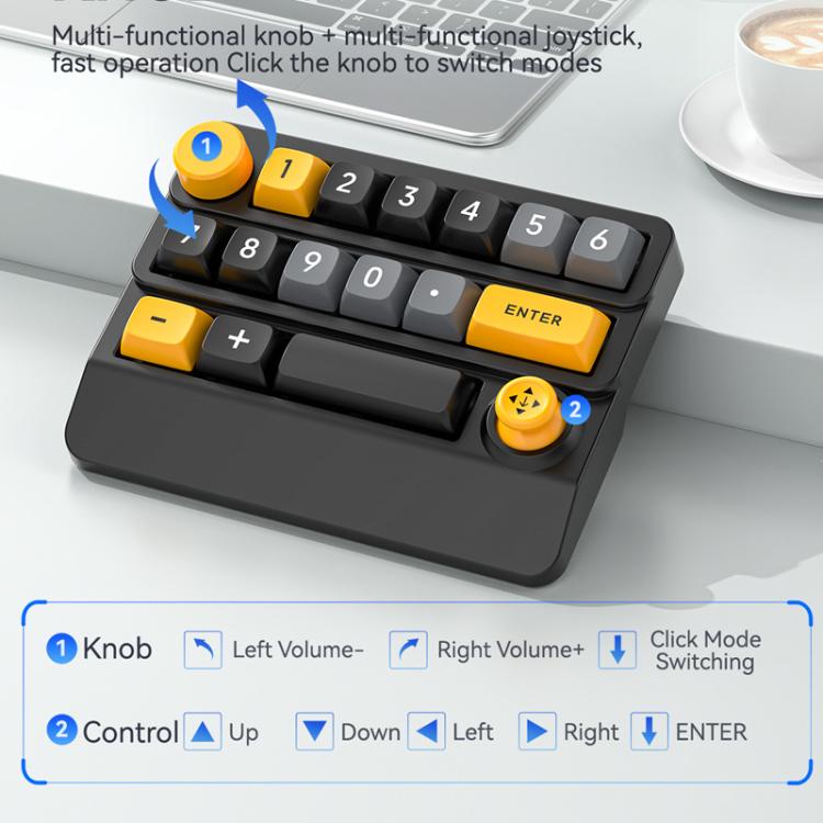 15-Key Wireless Tri-Mode Mechanical Gaming Keyboard Hot-Swappable, RGB Backlit, Macro Programmable