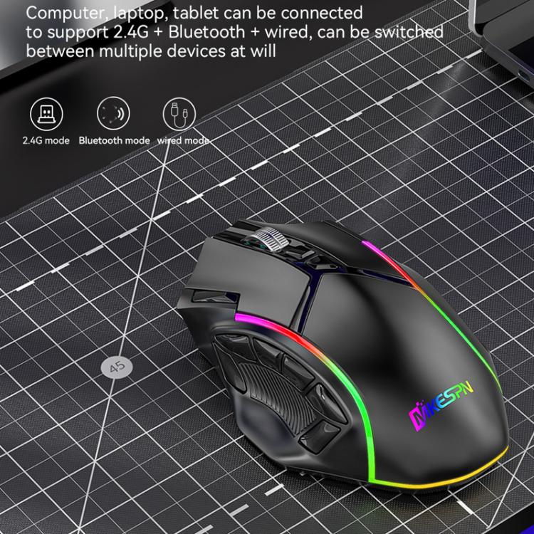 MKESPN W605 Triple-Mode 24000 DPI 12-key Wireless Gaming Mouse Macro Customization — view 3