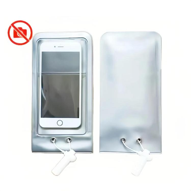 Privacy Phone Pouch with Locking Clasp Anti-Spy Photography Protection for Confidential Meetings & Workplace — Black