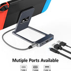 For Nintendo Switch / Switch 2 / Switch OLED Game Console Base HD Video Converter 3 In 1 Expansion Dock For TV Screen Mirroring