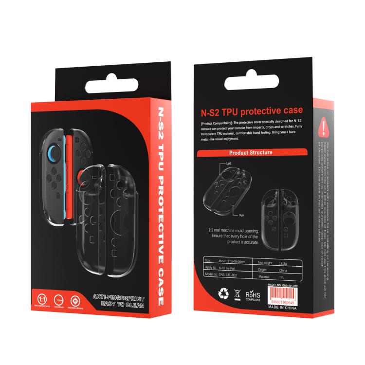 For Nintendo Switch 2 Joy-Con Controllers TPU Protective Case Transparent Soft Shell Cover