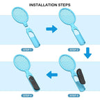 For Nintendo Switch 2 Joy-Con 1pair Tennis Racket Motion Controller Grip Sports Kit