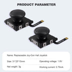 Hall Effect Joystick for Nintendo Switch/OLED/Lite Joy-Con Electromagnetic Analog Stick with No Drift