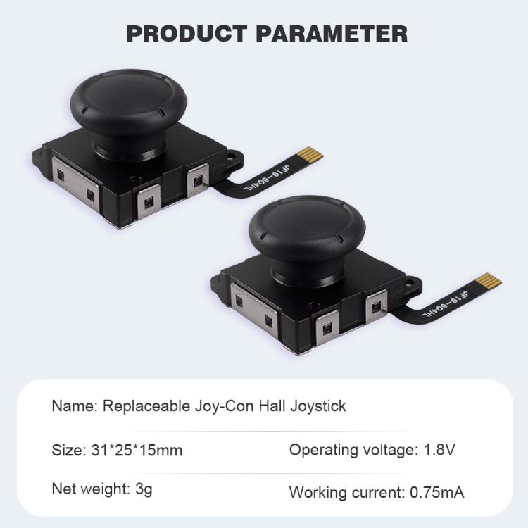 Hall Effect Joystick for Nintendo Switch/OLED/Lite Joy-Con Electromagnetic Analog Stick with No Drift