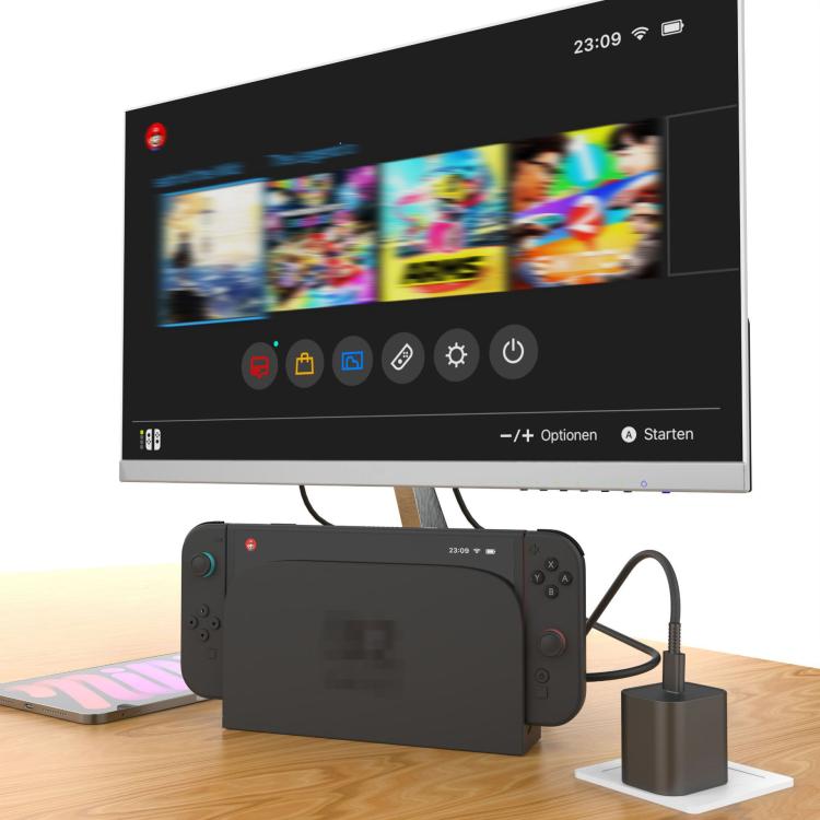 For Nintendo Switch 2 Fast Charger 60W Power Adapter Wall Plug With USB-C Cable