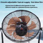 Powerful High Power Floor Fan Industrial Electric Fan, CN Plug — 20 inch 8 Gears 6 Blades