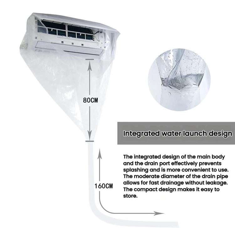 360-degree Full-Coverage AC Cleaning Cover Transparent Air Conditioner Cleaning Kit