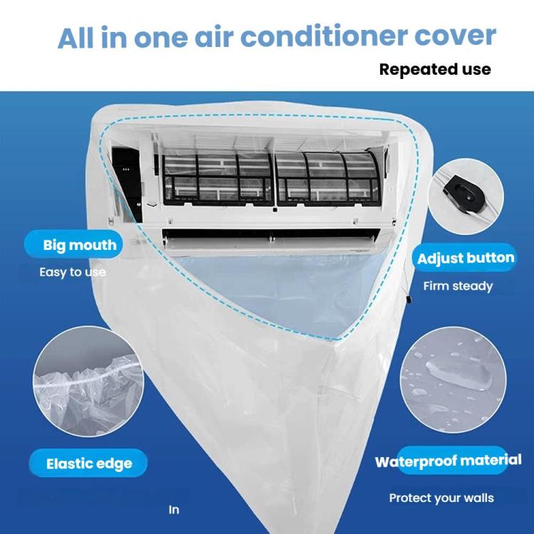 360-degree Full-Coverage AC Cleaning Cover Transparent Air Conditioner Cleaning Kit