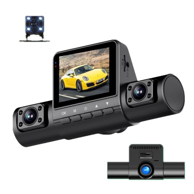 High-Definition 1080P Infrared Night Cision Parking Monitoring Driving Recorder — 3 Lenses