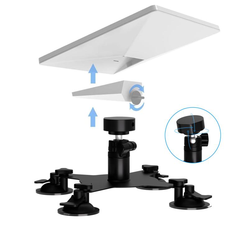 For Starlink Mini Magnetic Car Mount Suction Cup Bracket + Connection Block