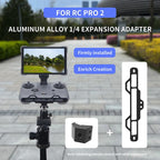 For DJI RC Pro 2 Aluminum Alloy 1/4-inch Tripod Adapter Mounting Bracket