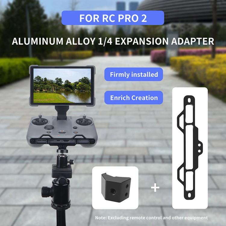 For DJI RC Pro 2 Aluminum Alloy 1/4-inch Tripod Adapter Mounting Bracket